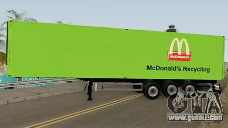 McDonald Recycling Trailer for GTA San Andreas