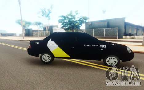 Lada Priora Taxi Yandex for GTA San Andreas