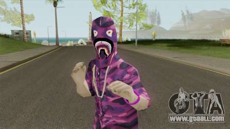 Skin BAPE Purple Camo for GTA San Andreas