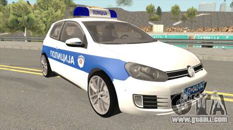 Volkswagen Golf VI Serbian Police for GTA San Andreas
