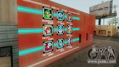 Mega Man Stage Select Wall for GTA San Andreas