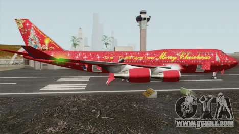 Boeing 747-400 Christmas for GTA San Andreas