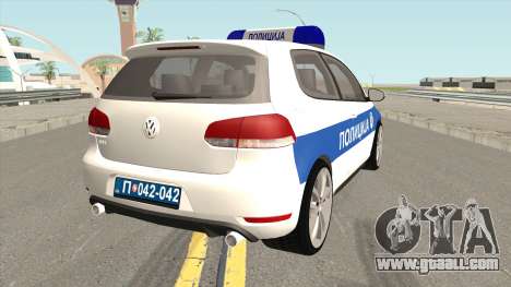 Volkswagen Golf VI Serbian Police for GTA San Andreas