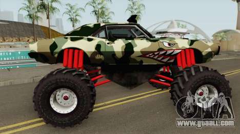 Pontiac Firebird Camo Shark Monster Truck 1968 for GTA San Andreas