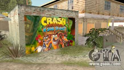 Crash Bandicoot N. Sane Trilogy Wall Garage CJ for GTA San Andreas
