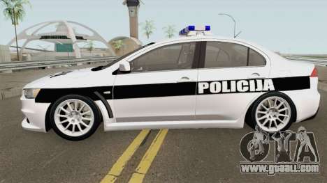 Mitsubishi Lancer Evolution X POLICIJA BiH for GTA San Andreas