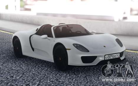 Porsche 918 Spyder for GTA San Andreas