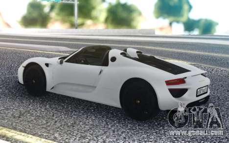 Porsche 918 Spyder for GTA San Andreas