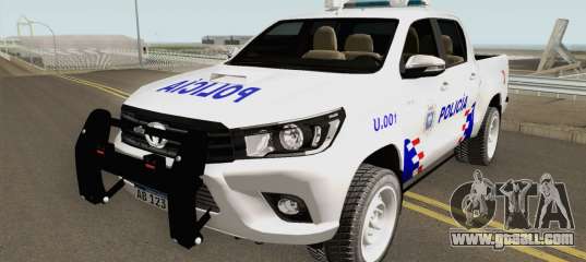 GTA 5 Colombia National Police Patrol (ELS) - Camioneta Policia Nacional  Colombia 2019 Toyota Hilux: Mods Colombia GTA V Mod 