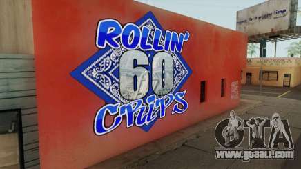 Rollin 60 Crips Mural for GTA San Andreas