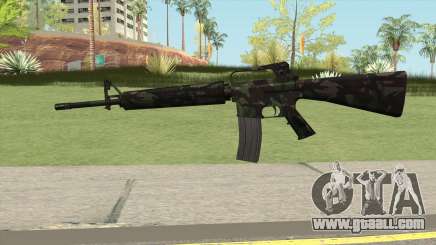 M16A2 Full Forest Camo (Ext Mag) for GTA San Andreas
