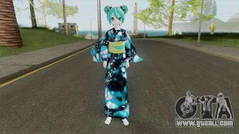 Miku Hatsune in Yukata Style for GTA San Andreas