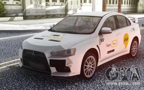 Mitsubishi Lancer Evolution X Yandex Taxi for GTA San Andreas