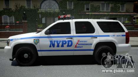 Chevrolet Tahoe NYPD Police 2015 for GTA 4