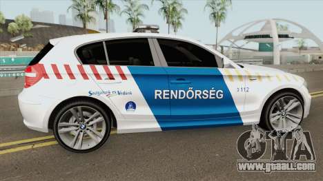 BMW 120i E87 Magyar Rendorseg for GTA San Andreas