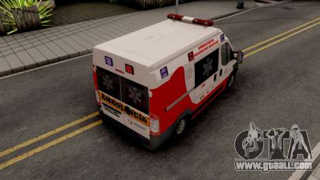 Fiat Ducato Ambulancia de Proteccion Civil for GTA San Andreas