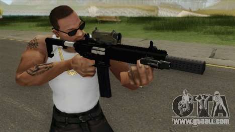 Carbine Rifle V3 Silenced, Tactical, Flashlight for GTA San Andreas