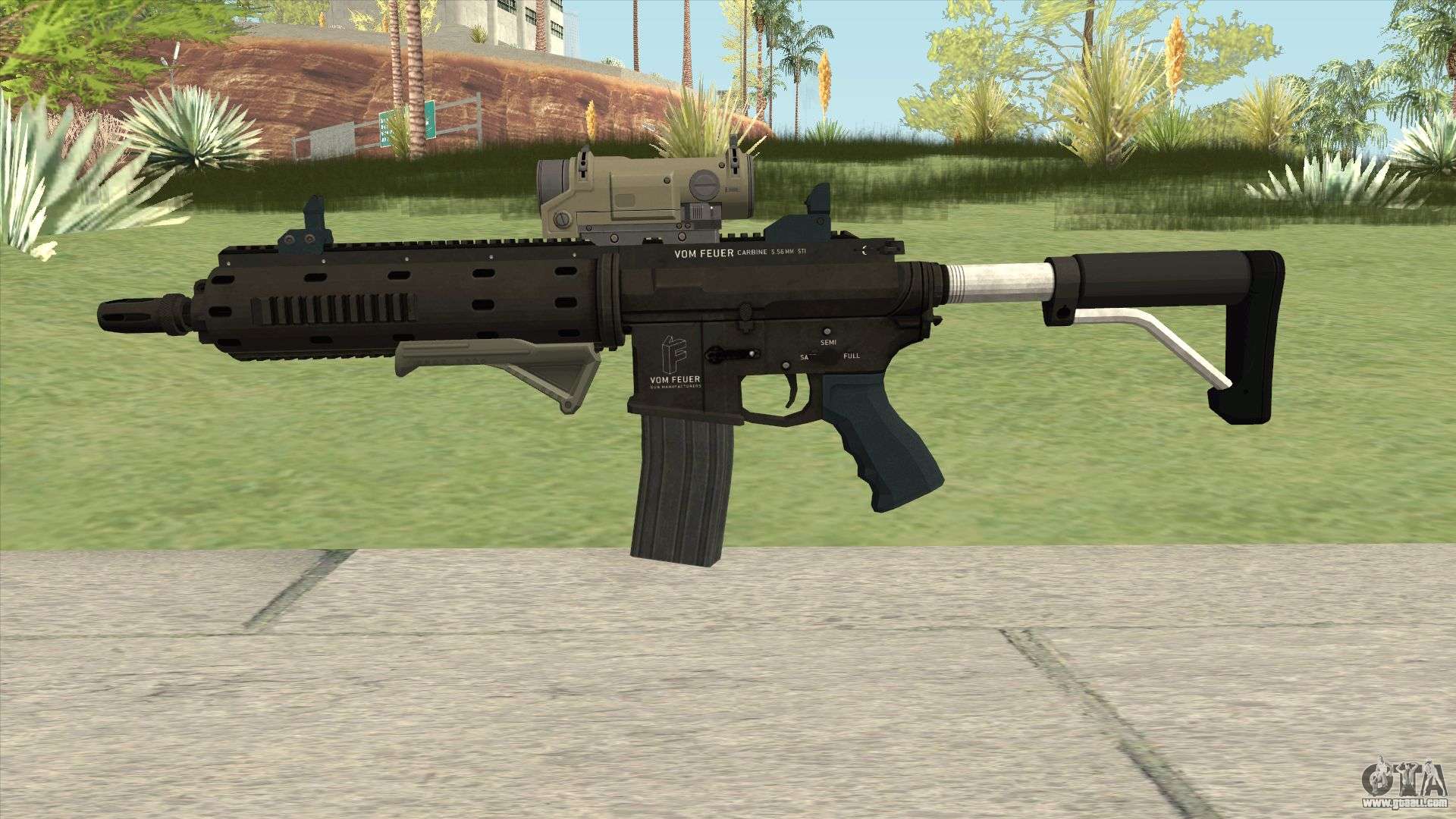 Carbine Rifle V2 (Tactical, Flashlight, Grip) for GTA San Andreas
