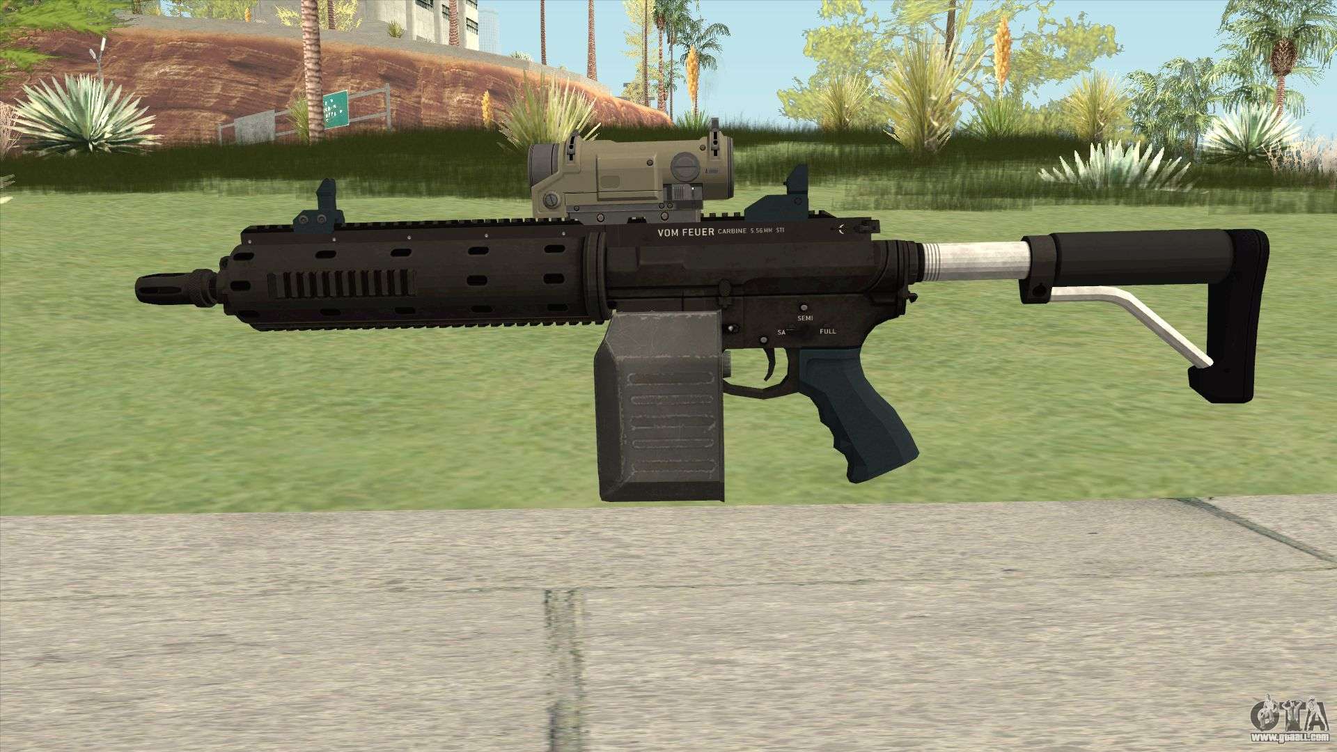Carbine Rifle GTA V V1 (Flashlight, Tactical) for GTA San Andreas