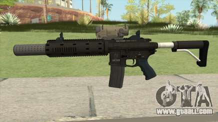 Carbine Rifle V2 Silenced, Tactical, Flashlight for GTA San Andreas