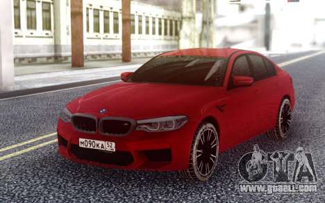 BMW M5 F90 Red Snow for GTA San Andreas