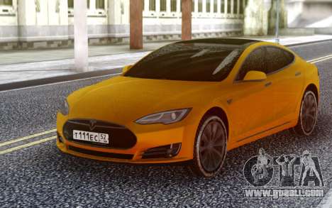 Tesla Model S yellow for GTA San Andreas