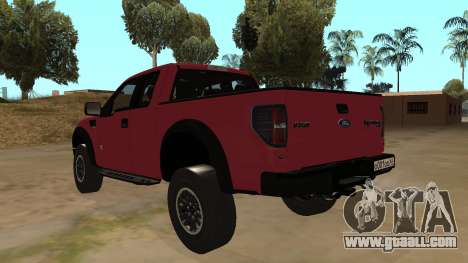 Ford F150 Raptor Stock for GTA San Andreas