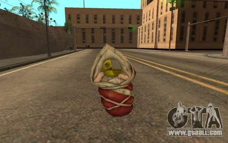 Flying baby Shrek semi-invisible for GTA San Andreas