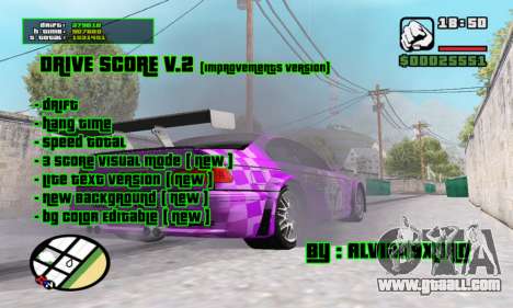 Drive Score v.2 for GTA San Andreas
