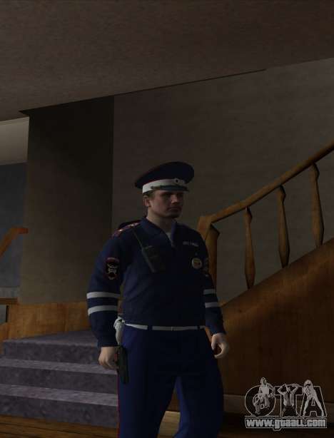 A DPS officer in the form of a new model for GTA San Andreas
