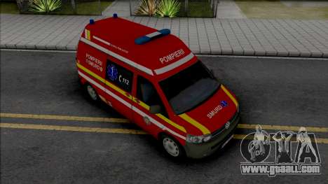Volkswagen Transporter T5 Fire Brigade Ambulance for GTA San Andreas