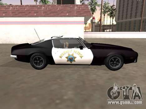 Pontiac Firebird 1970 California Highway Patrol for GTA San Andreas