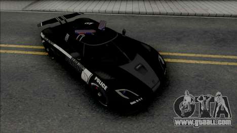 Koenigsegg Agera R Police from NFS Rivals for GTA San Andreas