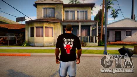 Chicago Bulls Shirt Black for GTA San Andreas