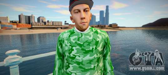A guy in camouflage style
