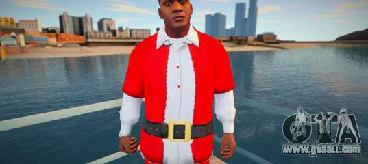Franklin in a Christmas suit