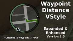 Waypoint Distance VStyle for GTA 4