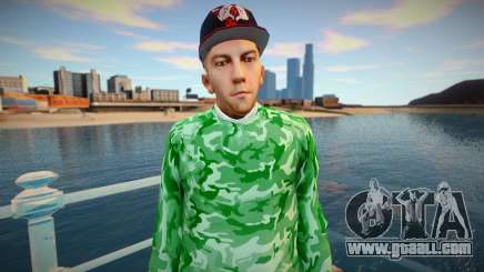 A guy in camouflage style for GTA San Andreas