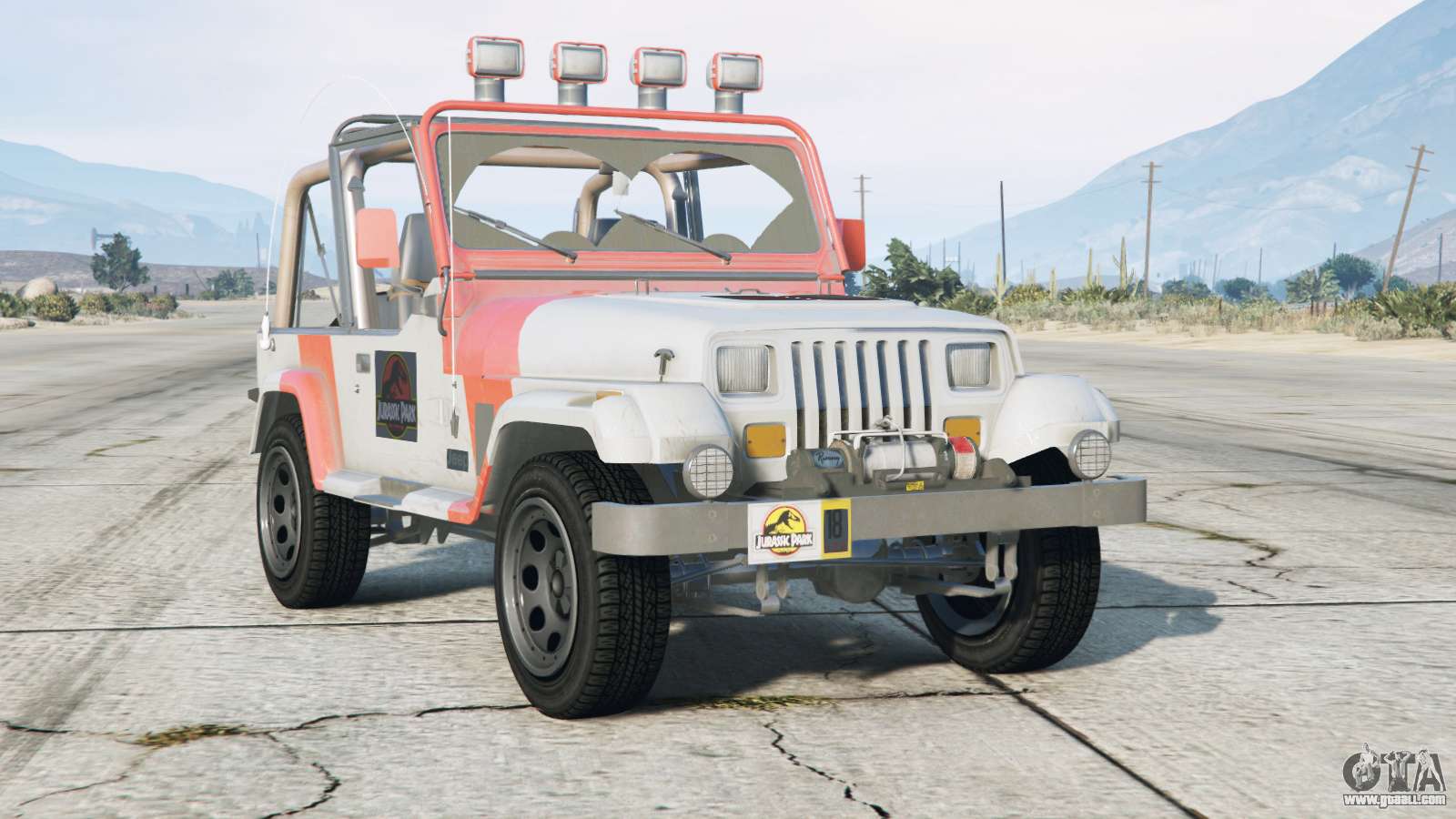 Jeep Wrangler Jurassic Park (YJ) 1993〡add-on  for GTA 5
