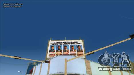 Real billboards of the 80s for GTA Vice City
