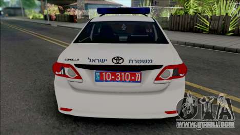 Toyota Corolla 2013 Israeli Police for GTA San Andreas