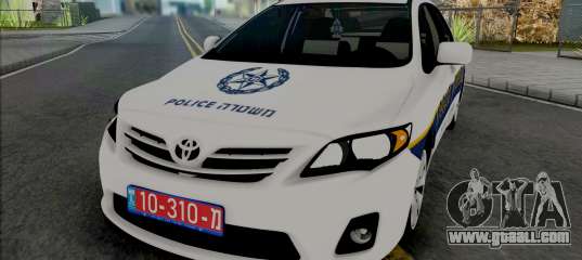 Toyota Corolla 2013 Israeli Police
