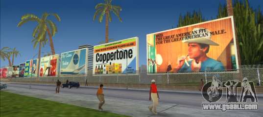 Real billboards of the 80s for GTA Vice City