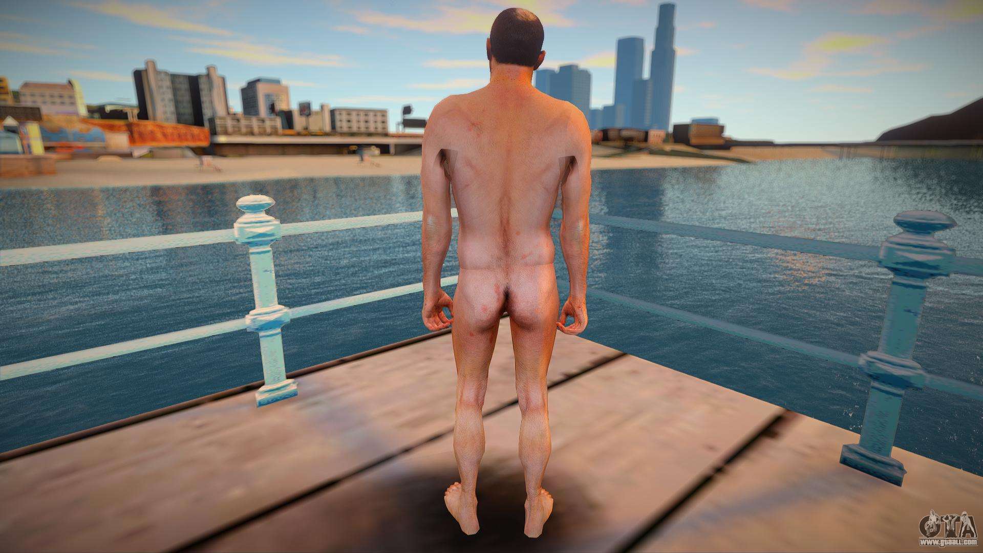 The character's quality skin is Naked Trevor from GTA V for GTA San An...