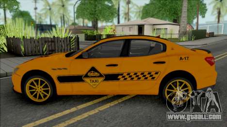 Maserati Ghibli III Taxi (Carbon) for GTA San Andreas