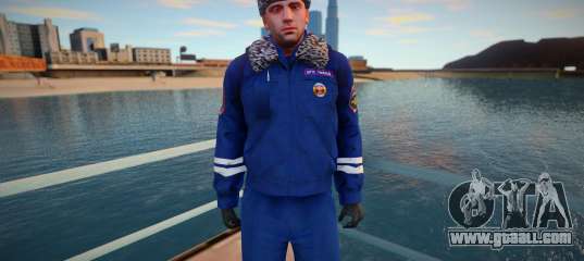 Traffic police officer in winter uniform