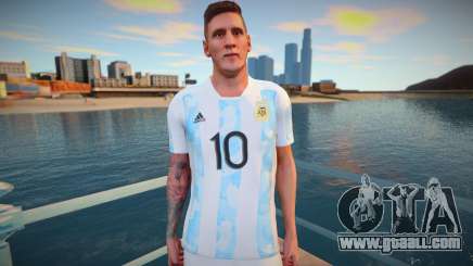 Lionel Messi Argentina T-Shirt 2021 for GTA San Andreas