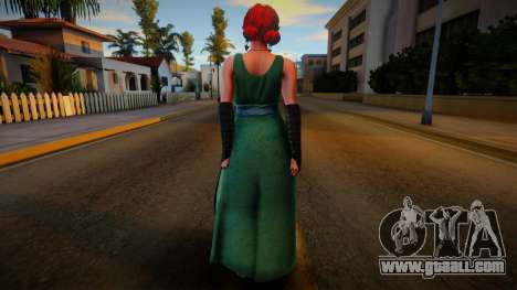 Tress Long Green Dress 1 for GTA San Andreas