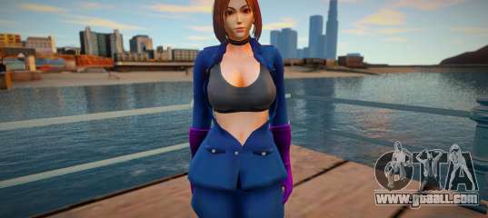 KOF Soldier Girl - Blue Brown Hair 6