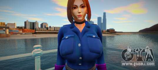 KOF Soldier Girl - Blue Brown Hair 3
